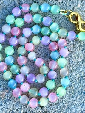 NWT Selenite Macaron Gemstone Candy Necklace